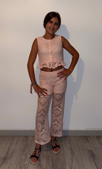 Ensemble rose en maille